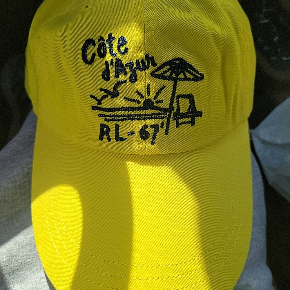 Ralph Lauren Yellow Cote d'Azur RL-67 Embroidered Baseball Cap